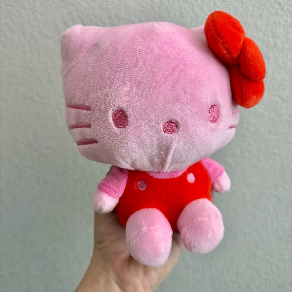 Hello Kitty Plush 8” Pink and Red Delight